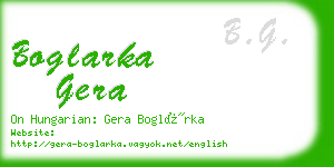 boglarka gera business card